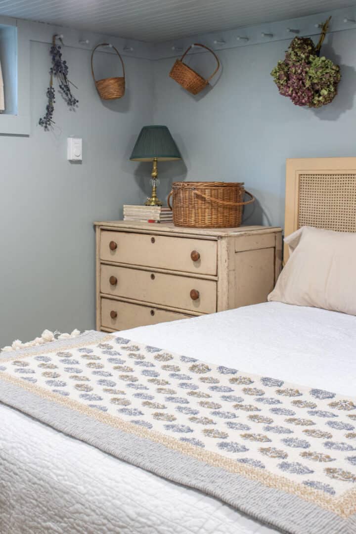 bedroom-basement-makeover-after-blue-painted-walls-and-ceiling