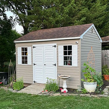 How to Paint A Vinyl Shed – Before & After Makeover