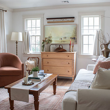 Our Small Cottage Living Room – One Year Later