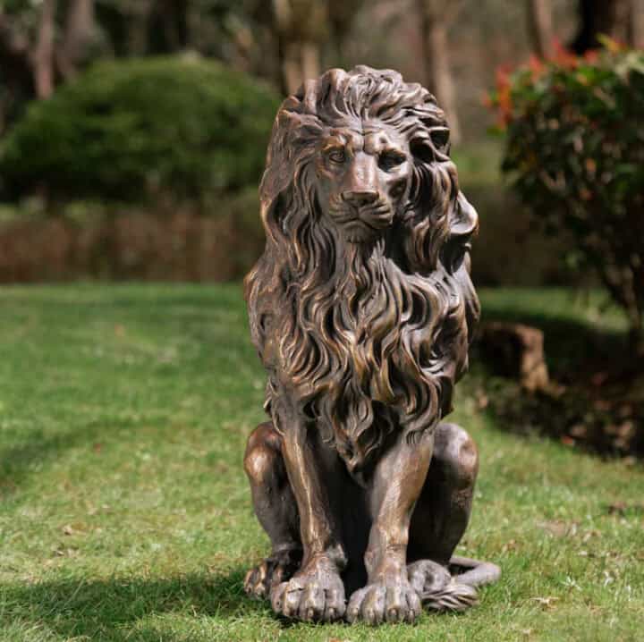 lion-garden-outdoor-statue for an European-inspired garden patio