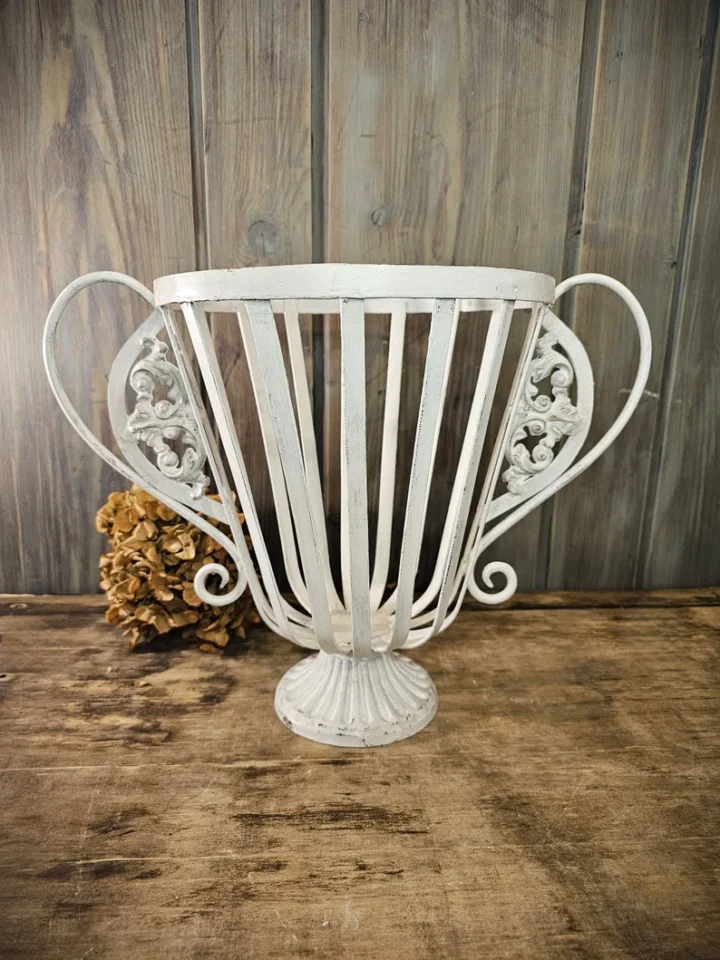 small iron planter