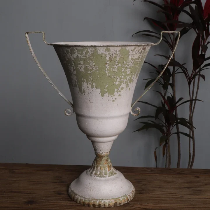 vintage trophy cup vase planter