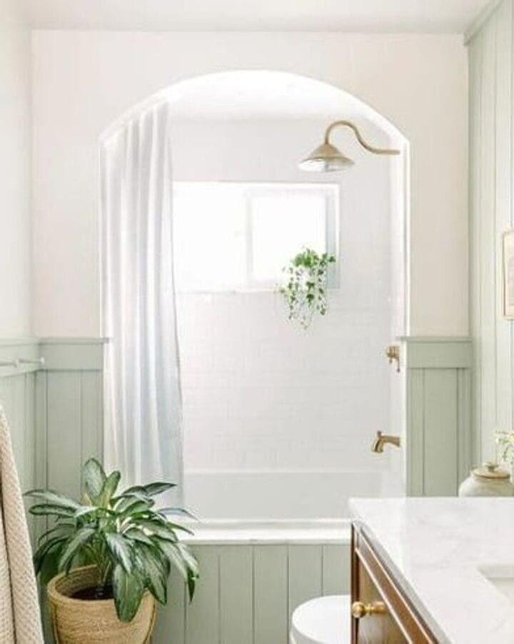 bathtub-surround-720x902-1 bathtub surround with green vertical shiplap paneling
