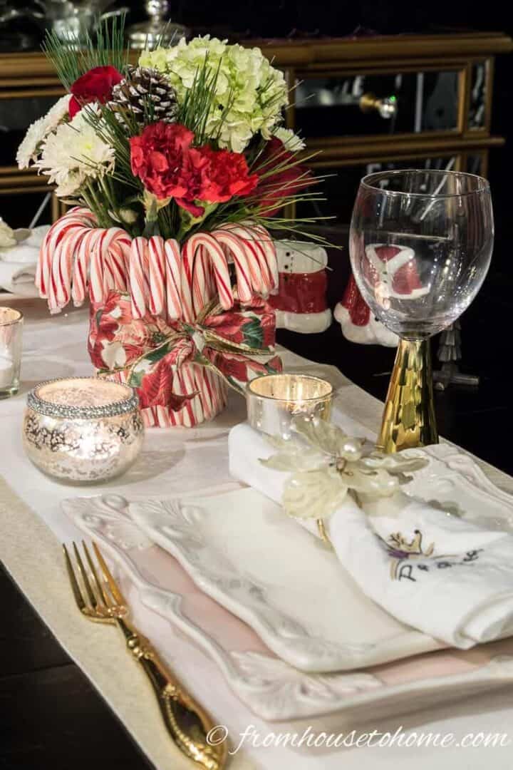 candy cane centerpiece