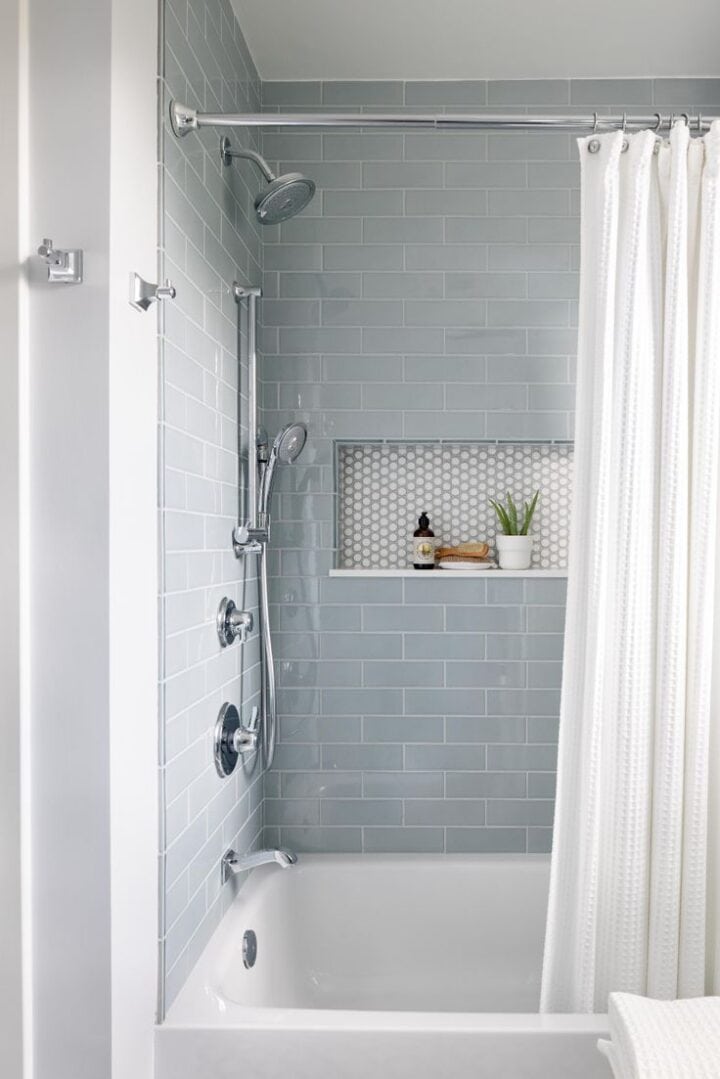 gray-subway-tile-in-shower-720x1079-1 gray subway tile in shower - bathtub shower combo tile ideas