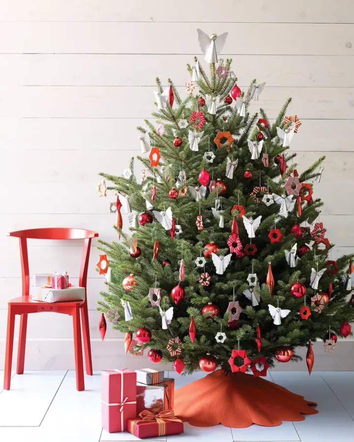 minimal Christmas tree decorations