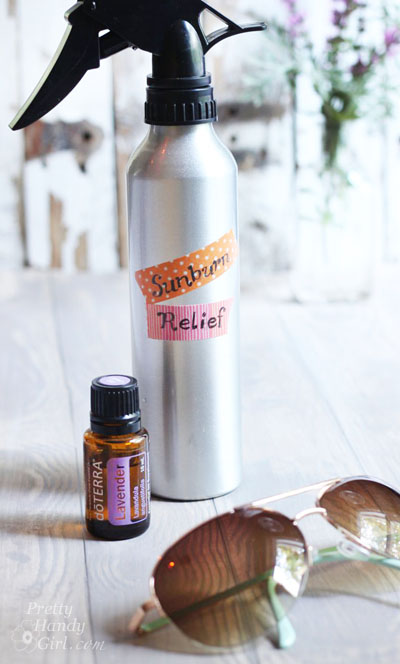 2 Ingredient Sunburn Relief Spray + Essential Oil Giveaway | Pretty Handy Girl